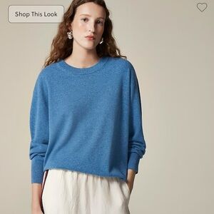 J. Crew cashmere relaxed crewneck sweater 💙
